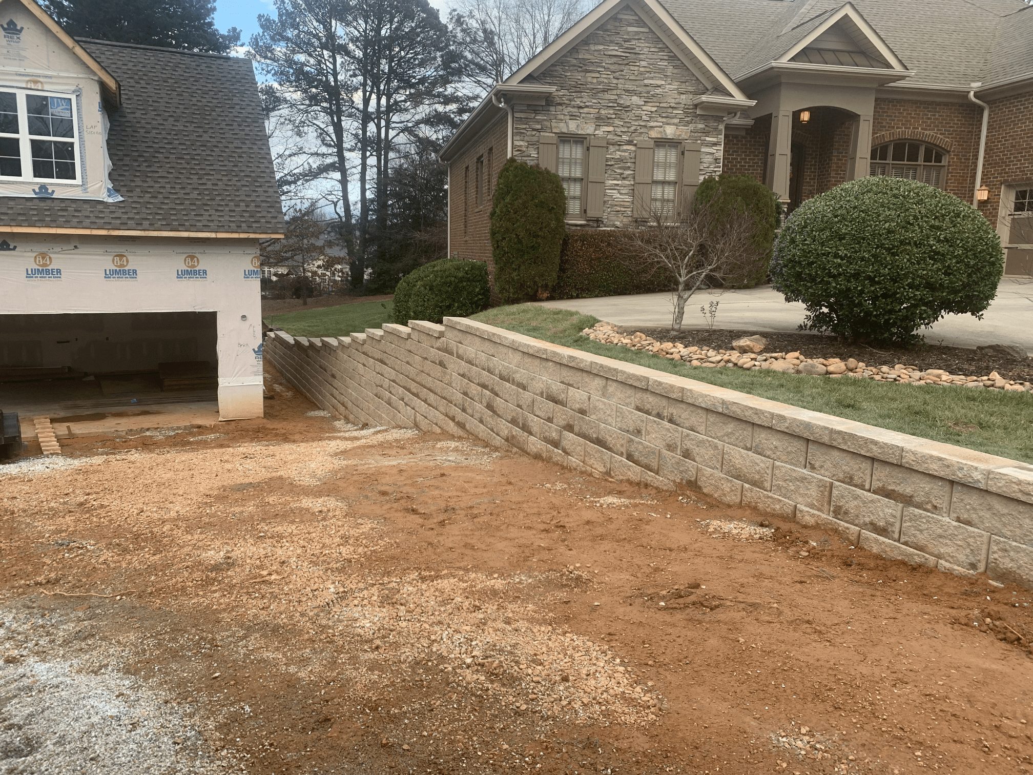 engineered retaining wall cost upstate SC