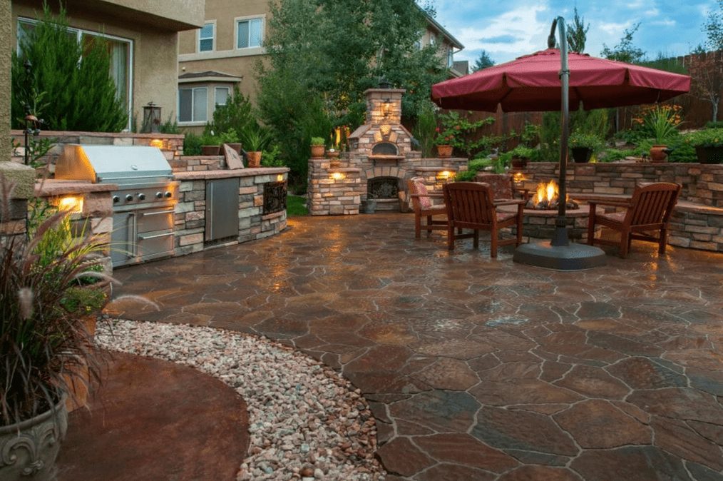 outdoor fireplace